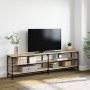 Mueble TV metal y madera contrachapada roble Sonoma 180x30x50cm de , Muebles TV - Ref: Foro24-826755, Precio: 84,70 €