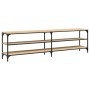 Mueble TV metal y madera contrachapada roble Sonoma 180x30x50cm de , Muebles TV - Ref: Foro24-826755, Precio: 84,70 €
