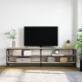 Mueble TV metal y madera contrachapada roble Sonoma 180x30x50cm de , Muebles TV - Ref: Foro24-826755, Precio: 84,70 €