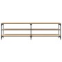 Mueble TV metal y madera contrachapada roble Sonoma 180x30x50cm de , Muebles TV - Ref: Foro24-826755, Precio: 84,70 €