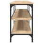 Mueble TV metal y madera contrachapada roble Sonoma 180x30x50cm de , Muebles TV - Ref: Foro24-826755, Precio: 84,70 €