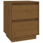 Mesita de noche madera maciza de pino marrón miel 40x35x50 cm de , Mesitas de noche - Ref: Foro24-813321, Precio: 39,52 €, De...