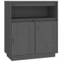 Aparador de madera maciza de pino gris 70x34x80 cm de , Aparadores - Ref: Foro24-814386, Precio: 77,92 €, Descuento: %