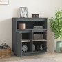 Aparador de madera maciza de pino gris 70x34x80 cm de , Aparadores - Ref: Foro24-814386, Precio: 77,92 €, Descuento: %