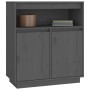 Aparador de madera maciza de pino gris 70x34x80 cm de , Aparadores - Ref: Foro24-814386, Precio: 77,92 €, Descuento: %