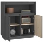 Aparador de madera maciza de pino gris 70x34x80 cm de , Aparadores - Ref: Foro24-814386, Precio: 77,92 €, Descuento: %