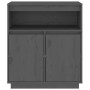 Aparador de madera maciza de pino gris 70x34x80 cm de , Aparadores - Ref: Foro24-814386, Precio: 77,92 €, Descuento: %