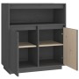 Aparador de madera maciza de pino gris 70x34x80 cm de , Aparadores - Ref: Foro24-814386, Precio: 77,92 €, Descuento: %