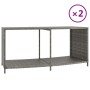 Estantes de almacenaje 2 unidades ratán sintético gris de , Accesorios para piscinas y spa - Ref: Foro24-362265, Precio: 196,...