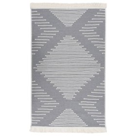 Alfombra de algodón gris oscuro 120x180 cm de , Alfombras - Ref: Foro24-340132, Precio: 32,90 €, Descuento: %