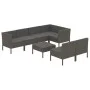 8-teiliges Gartenmöbel-Set und graue synthetische Rattankissen von vidaXL, Gartensets - Ref: Foro24-3094394, Preis: 698,88 €,...