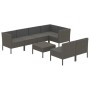 8-teiliges Gartenmöbel-Set und graue synthetische Rattankissen von vidaXL, Gartensets - Ref: Foro24-3094394, Preis: 707,77 €,...