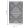 Alfombra de algodón gris oscuro 120x180 cm de , Alfombras - Ref: Foro24-340132, Precio: 32,90 €, Descuento: %