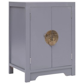 Mesita de noche madera de Paulownia gris 38x28x52 cm de , Mesitas de noche - Ref: Foro24-284072, Precio: 83,18 €, Descuento: %