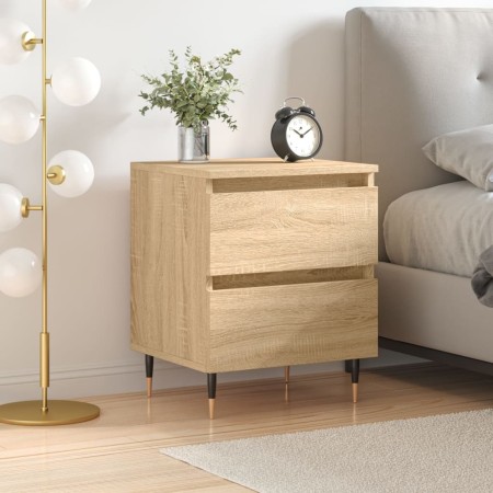 Mesita de noche madera de ingeniería roble Sonoma 40x35x50 cm de , Mesitas de noche - Ref: Foro24-826866, Precio: 63,44 €