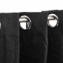 Cortina opaca con ojales look lino 2 pzas antracita 140x175 cm de , Cortinas y visillos - Ref: Foro24-321160, Precio: 37,35 €...