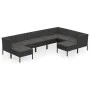 9-piece garden furniture set and black synthetic rattan cushions by vidaXL, Garden sets - Ref: Foro24-3094433, Price: 873,77 ...