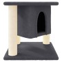 Rascador para gatos con postes de sisal gris oscuro 37 cm de , Mobiliario para gatos - Ref: Foro24-171656, Precio: 33,73 €, D...