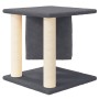 Rascador para gatos con postes de sisal gris oscuro 37 cm de , Mobiliario para gatos - Ref: Foro24-171656, Precio: 33,73 €, D...