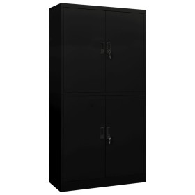 Armario de oficina de acero negro 90x40x180 cm de , Taquillas y armarios de almacenamiento - Ref: Foro24-335944, Precio: 303,...