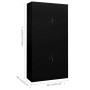 Armario de oficina de acero negro 90x40x180 cm de , Taquillas y armarios de almacenamiento - Ref: Foro24-335944, Precio: 303,...