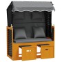 Silla Strandkorb cojines ratán sintético madera negro antracita de , Tumbonas - Ref: Foro24-318667, Precio: 292,93 €, Descuen...