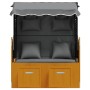 Silla Strandkorb cojines ratán sintético madera negro antracita de , Tumbonas - Ref: Foro24-318667, Precio: 292,93 €, Descuen...