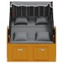 Silla Strandkorb cojines ratán sintético madera negro antracita de , Tumbonas - Ref: Foro24-318667, Precio: 292,93 €, Descuen...