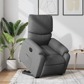 Sillón eléctrico reclinable elevable de tela gris oscuro de , Sillones - Ref: Foro24-3204849, Precio: 334,44 €, Descuento: %