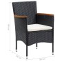5-piece garden furniture set with black synthetic rattan cushions by vidaXL, Garden sets - Ref: Foro24-3094998, Price: 337,86...