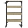 Carrito de cocina madera de ingeniería roble Sonoma 53x20x76 cm de , Carros de cocina y comedor - Ref: Foro24-842352, Precio:...