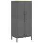 Armario FLORO madera maciza de pino gris 77x53x171 cm de , Armarios roperos - Ref: Foro24-374007, Precio: 254,86 €, Descuento: %