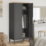 Armario FLORO madera maciza de pino gris 77x53x171 cm de , Armarios roperos - Ref: Foro24-374007, Precio: 254,86 €, Descuento: %