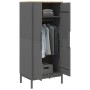 Armario FLORO madera maciza de pino gris 77x53x171 cm de , Armarios roperos - Ref: Foro24-374007, Precio: 254,86 €, Descuento: %