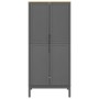 Armario FLORO madera maciza de pino gris 77x53x171 cm de , Armarios roperos - Ref: Foro24-374007, Precio: 254,86 €, Descuento: %