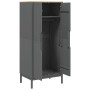 Armario FLORO madera maciza de pino gris 77x53x171 cm de , Armarios roperos - Ref: Foro24-374007, Precio: 254,86 €, Descuento: %