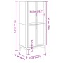 Armario FLORO madera maciza de pino gris 77x53x171 cm de , Armarios roperos - Ref: Foro24-374007, Precio: 254,86 €, Descuento: %