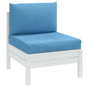 Cojines para sofá de palets 2 uds tela azul melange de , Cojines para sillas y sofás - Ref: Foro24-4002645, Precio: 42,48 €