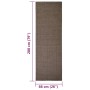 Alfombra de sisal natural negro 66x200 cm de , Alfombras - Ref: Foro24-136336, Precio: 50,06 €, Descuento: %