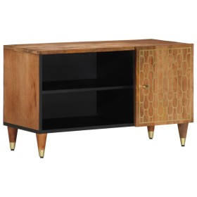 Mueble de TV madera maciza de mango 80x33x46 cm de , Muebles TV - Ref: Foro24-358299, Precio: 52,99 €, Descuento: %