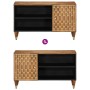Mueble de TV madera maciza de mango 80x33x46 cm de , Muebles TV - Ref: Foro24-358299, Precio: 52,99 €, Descuento: %