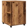 Mesa auxiliar ruedas madera ingeniería envejecido 55x60x78 cm de , Armarios archivadores - Ref: Foro24-853162, Precio: 89,25 ...
