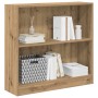 Estantería de madera de ingeniería roble artesanal 80x24x76 cm de , Librerías y estanterías - Ref: Foro24-857834, Precio: 47,...