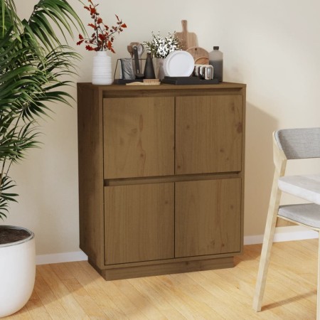 Honigbraunes Sideboard aus massivem Kiefernholz 60x34x75 cm von vidaXL, Sideboards - Ref: Foro24-813378, Preis: 65,51 €, Raba...
