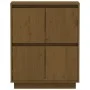 Solid pine wood sideboard in honey brown color, measuring 60x34x75 cm. by vidaXL, Sideboards - Ref: Foro24-813378, Price: 64,...