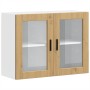 Armario pared para cocina puerta cristal Porto roble artesanal de , Armarios de cocina - Ref: Foro24-854096, Precio: 111,83 €...