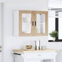 Armario pared para cocina puerta cristal Porto roble artesanal de , Armarios de cocina - Ref: Foro24-854096, Precio: 111,83 €...
