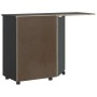 Mueble con ruedas y escritorio MOSS madera maciza pino negro de , Taquillas y armarios de almacenamiento - Ref: Foro24-401579...
