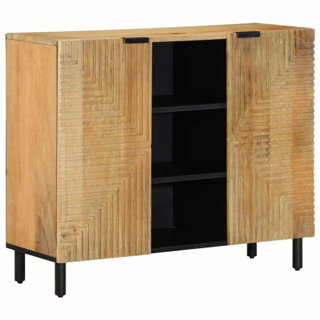 Aparador marrón 90x33x75 cm madera maciza mango de , Almacenamiento para CD y DVD - Ref: Foro24-4017748, Precio: 180,02 €, De...