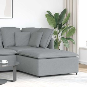 Sofá modular con reposapiés, gris claro, 100 x 100 x 48 cm de , Unidades para sofás seccionales - Ref: Foro24-4104477, Precio...